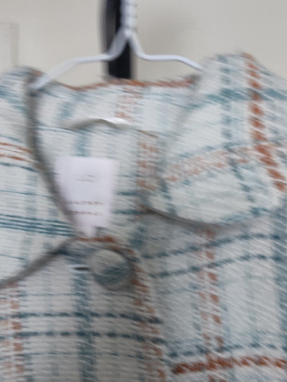 LC Lauren Conrad Cream Plaid Cropped Tweed Jacket - Picture 5 of 10